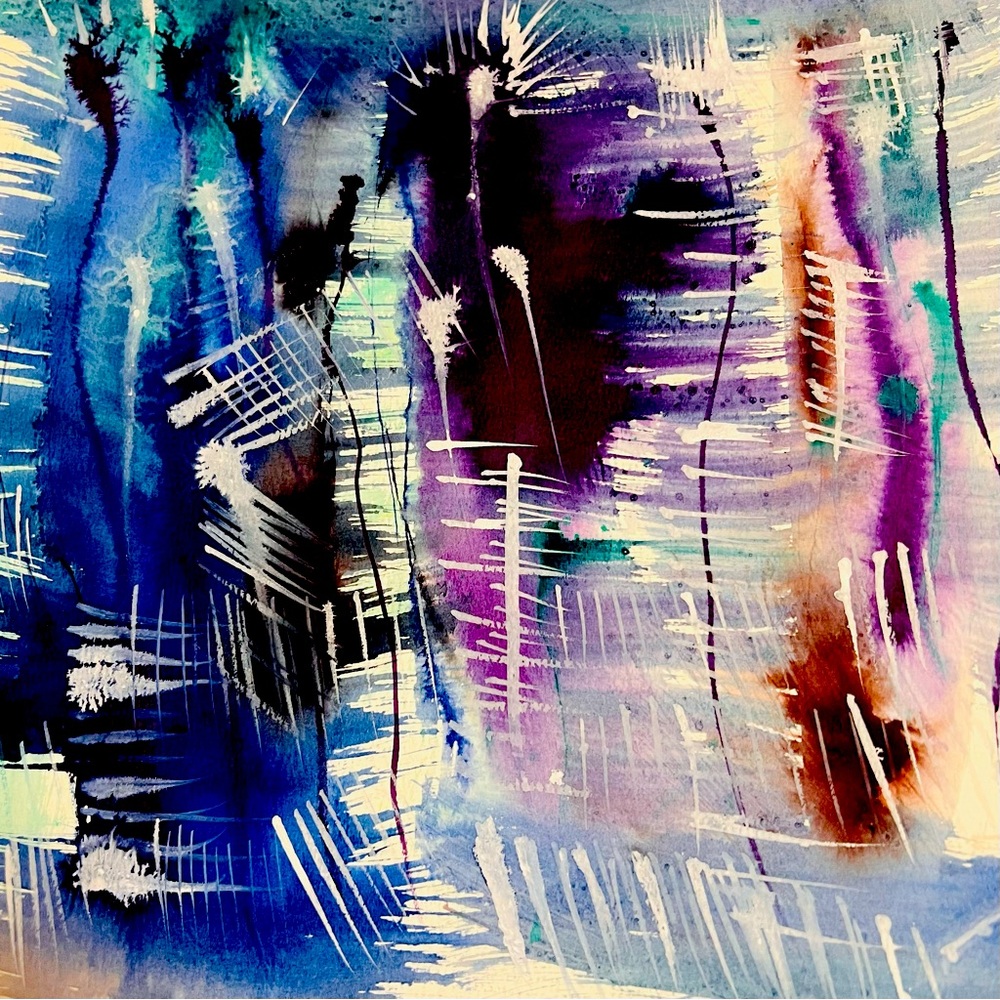 Beautiful 12x12 original one of a kind watercolor by artist.